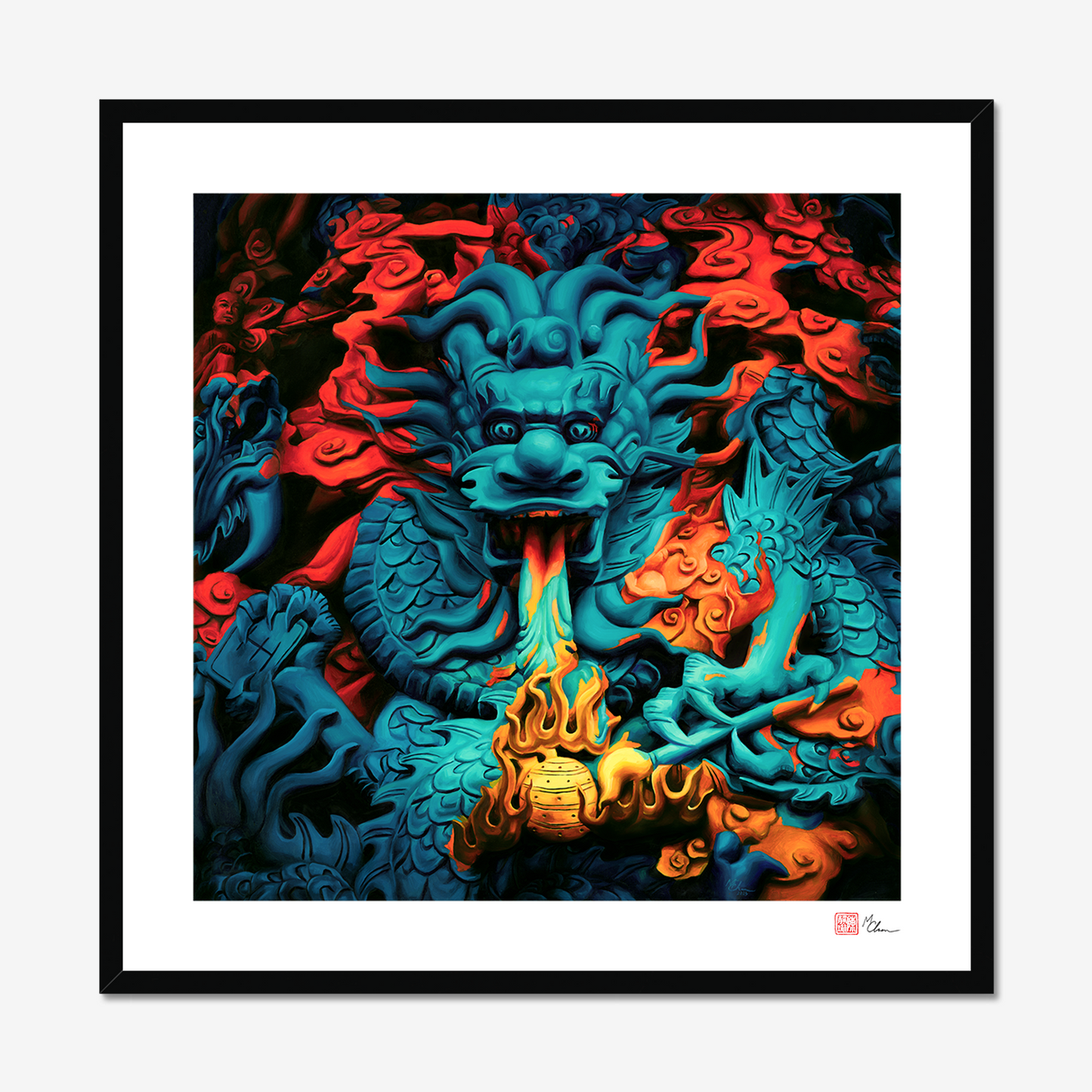 The Fire Calligrapher | Framed Print