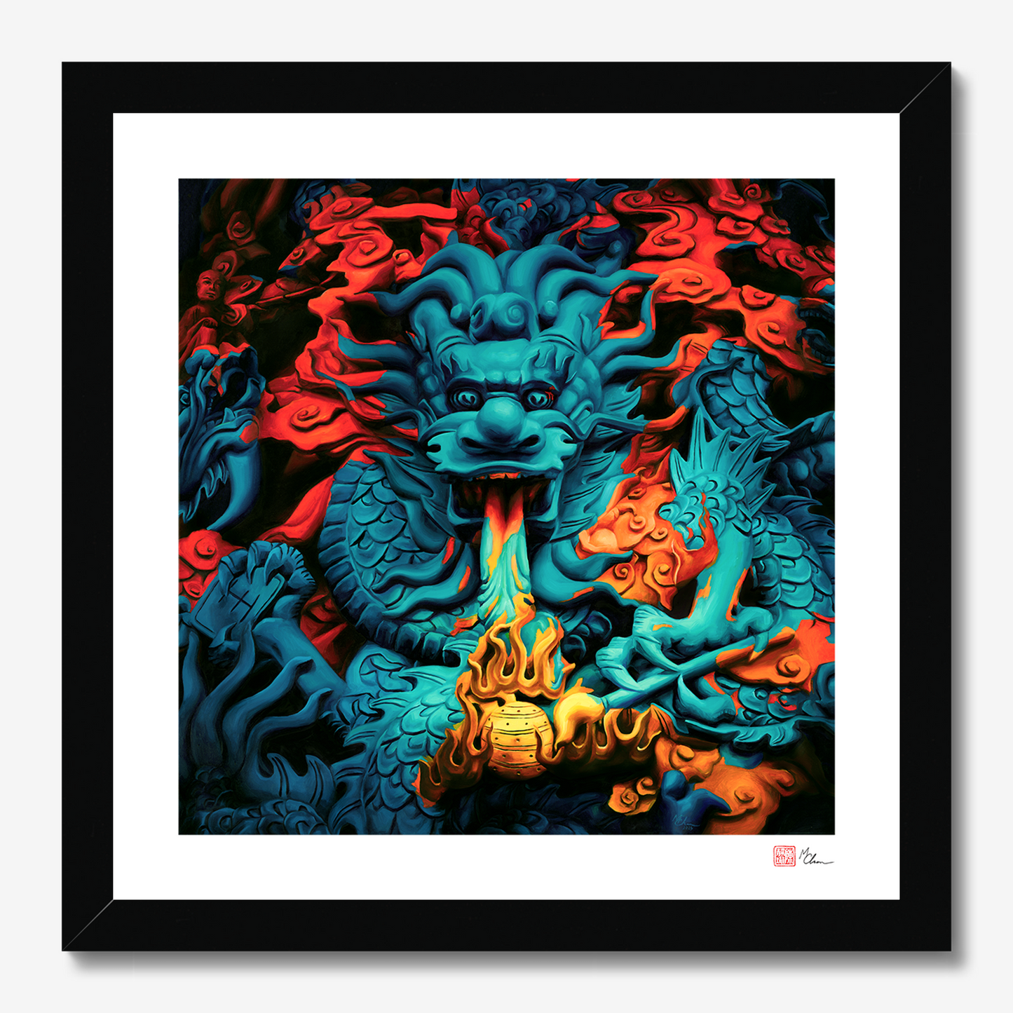 The Fire Calligrapher | Framed Print