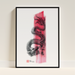 Little Red Dragon | Framed Print