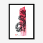 Little Red Dragon | Framed Print