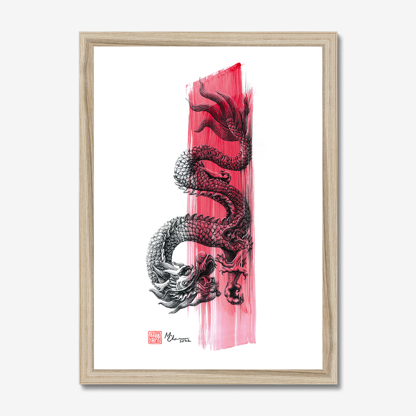 Little Red Dragon | Framed Print