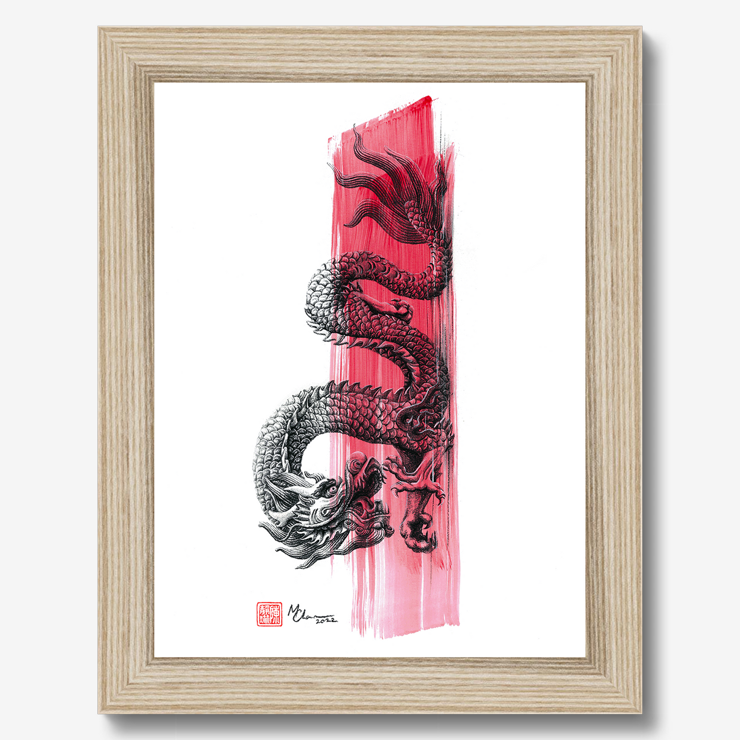 Little Red Dragon | Framed Print