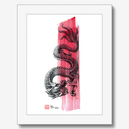 Little Red Dragon | Framed Print