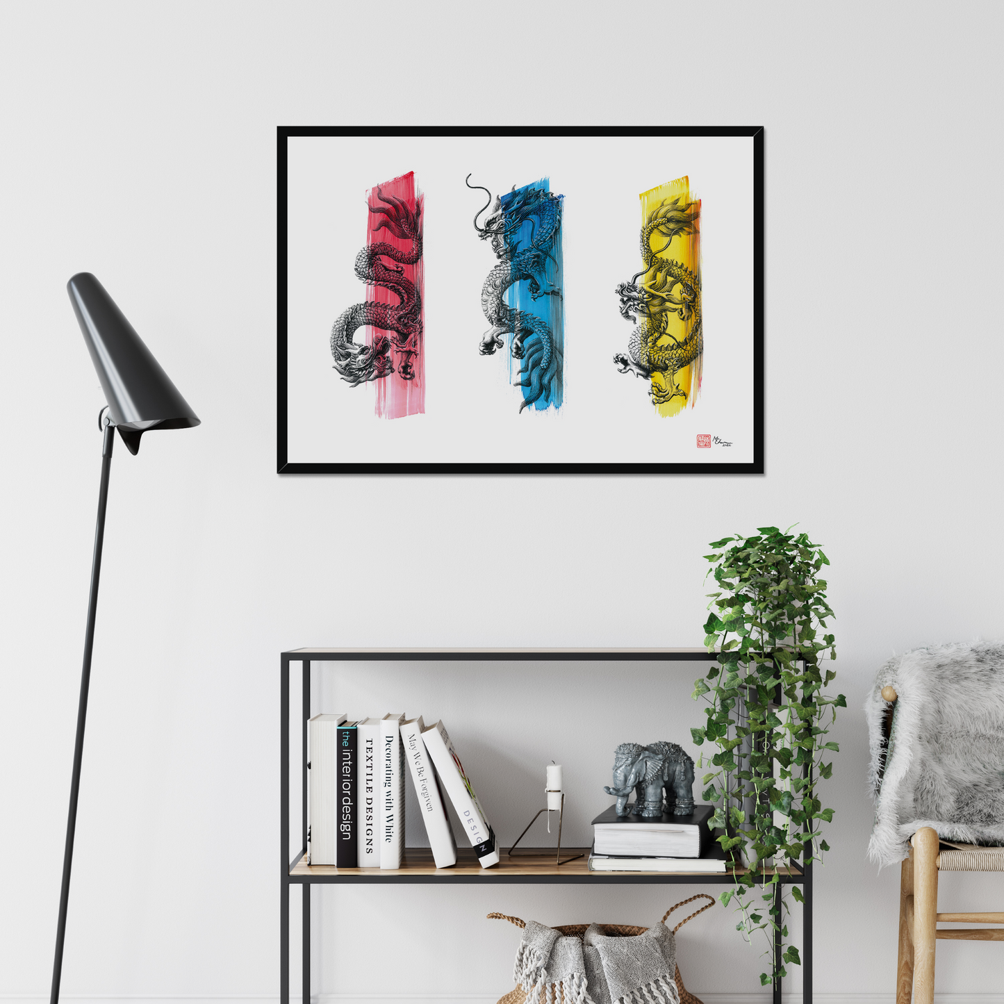 Three Little Dragons | Framed Print