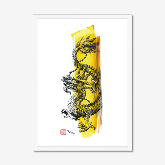 Little Yellow Dragon | Framed Print